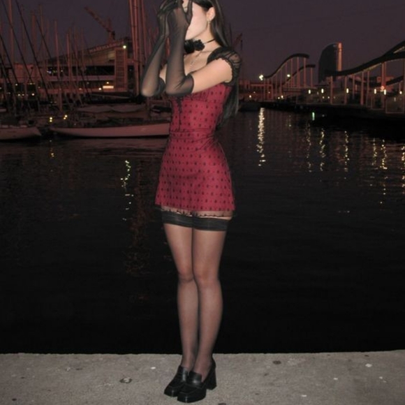 Red Mini Dress - Picture 2 of 8